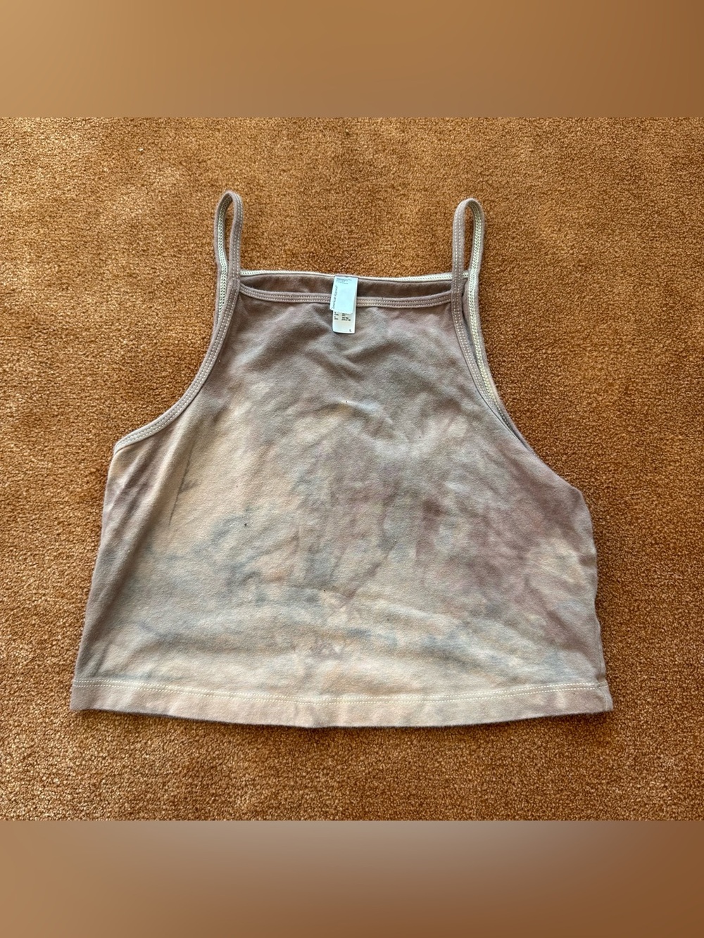 American Apparel Taupe Cropped Ribbed Camisole